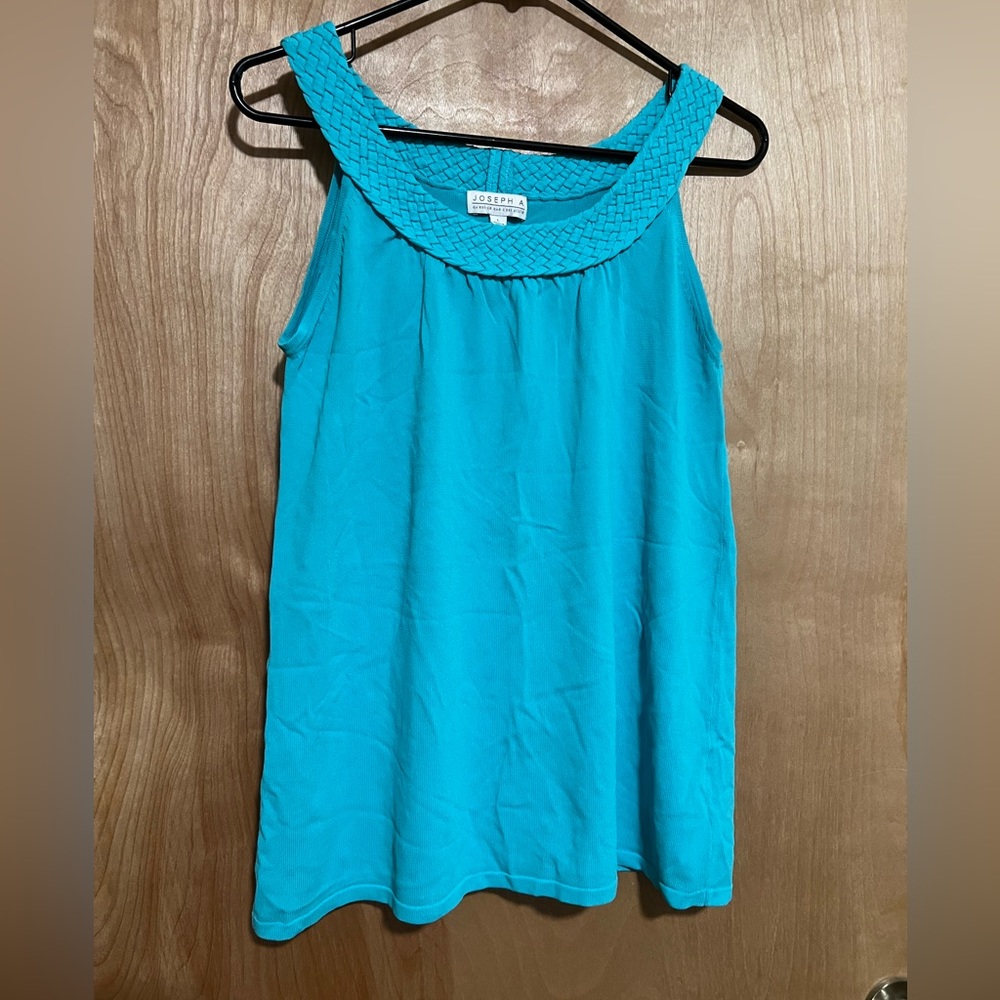Teal knit tank top